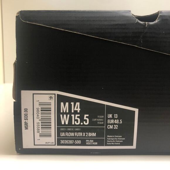 NIB RARE Under Armour Curry Flow Futr X 2 Black History Month Men's Size 14 - Picture 12 of 12